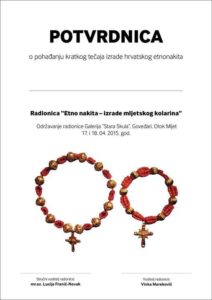 Read more about the article Završena radionica izrade mljetskog kolarina